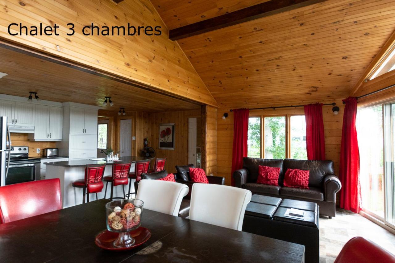 Chalets Et Spa Lac Saint-Jean Chambord Buitenkant foto