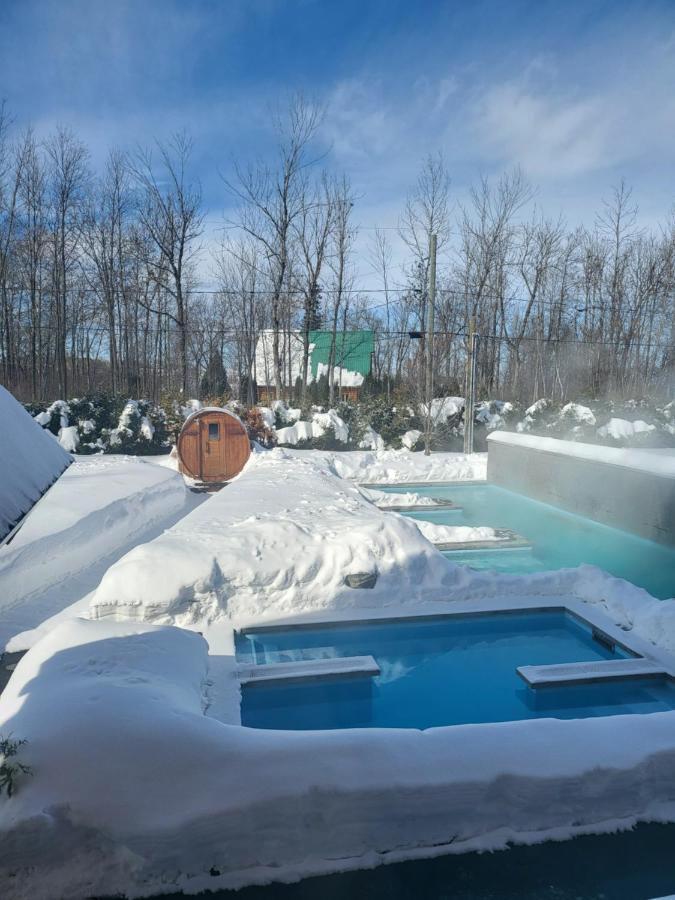 Chalets Et Spa Lac Saint-Jean Chambord Buitenkant foto